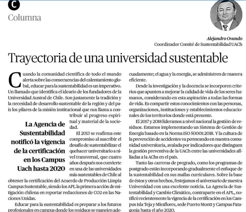 Trayectoria de una universidad sustentable