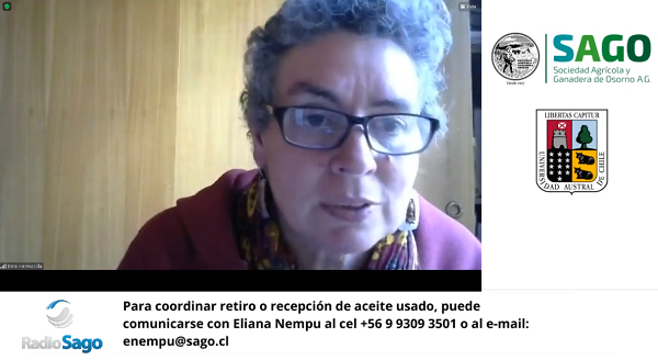 Jefa de la UGA dictó charla sobre gestión de aceites residuales a socios de la SAGO