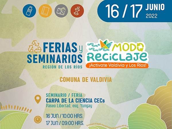 Invitan a ferias y seminarios «Modo Reciclaje, Actívate Valdivia y Los Ríos»