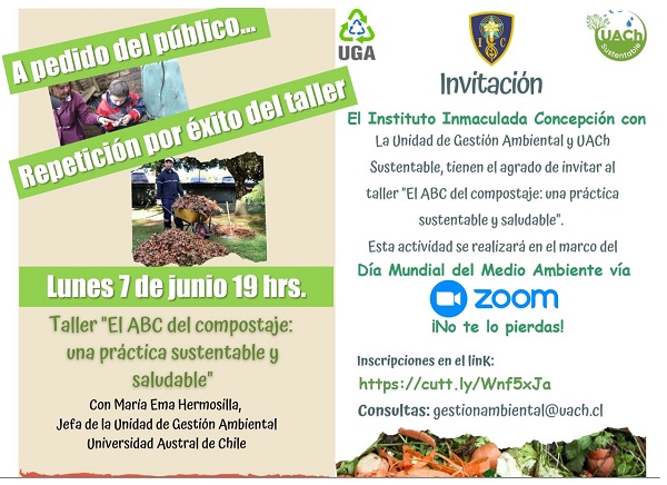 Lunes 7 de junio: Comité de Gestión Ambiental del IICV y Unidad de Gestión Ambiental invitan a taller de compostaje